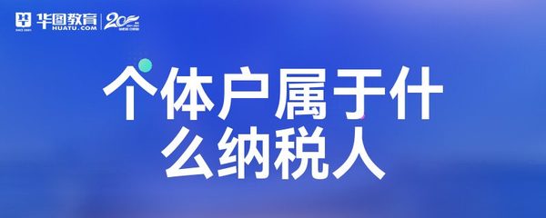 个体户属于什么纳税人