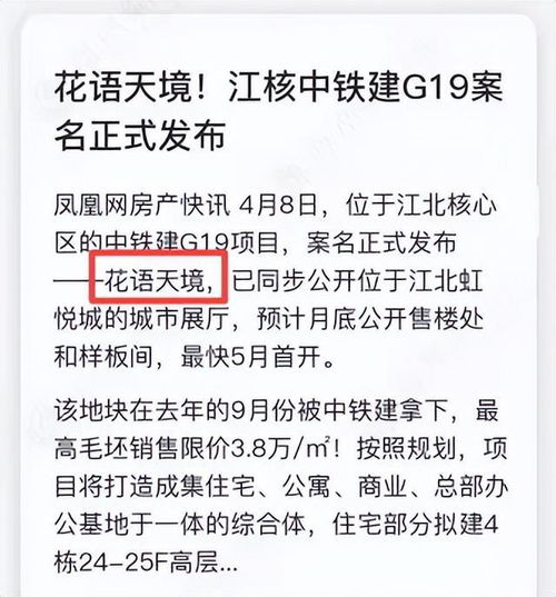 首付8成验资472万 大校场纯新盘明早报名 江核纯新盘案名公布